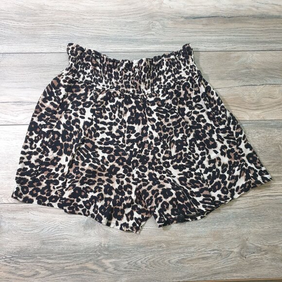 Threedots Leopard Print Women Elastic Waist Shorts XL Lightweight 28 In Waist - Picture 5 of 6